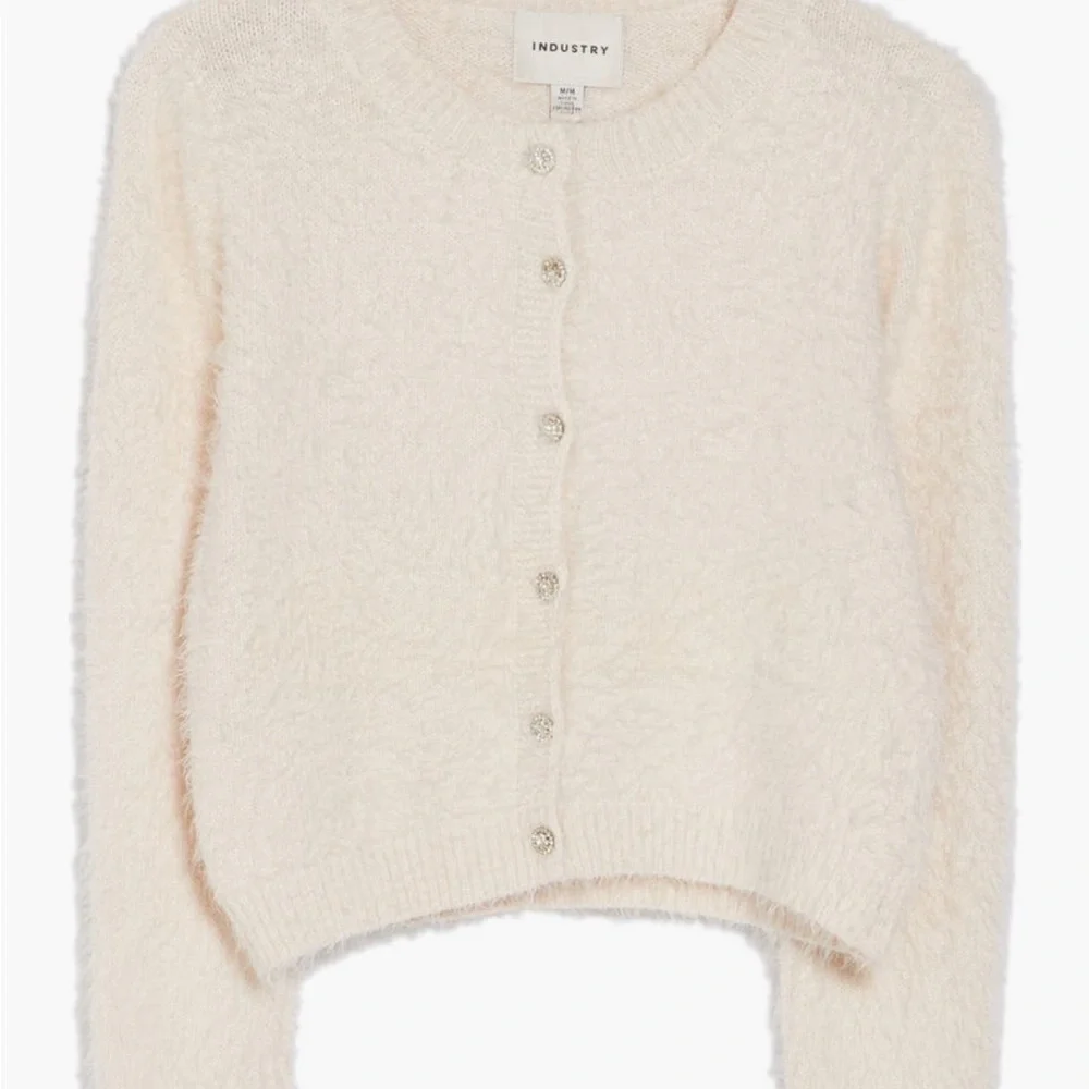 Truth Cream Fuzzy Cardigan - Picture 2 of 2